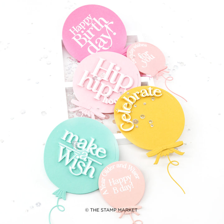 BIRTHDAY BALLOON GREETINGS DIES