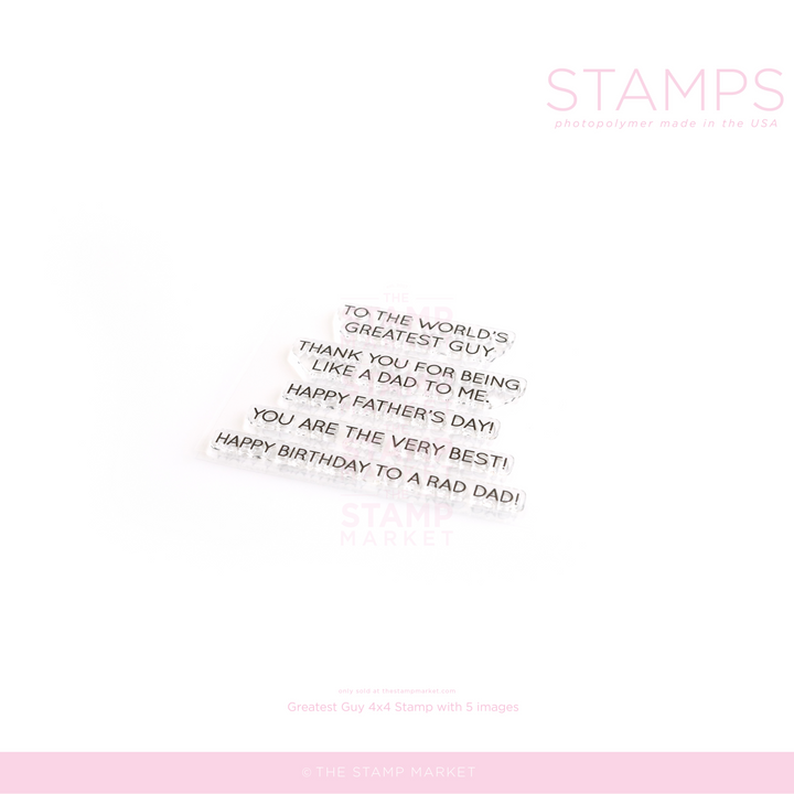 THE GREATEST GUY STAMP