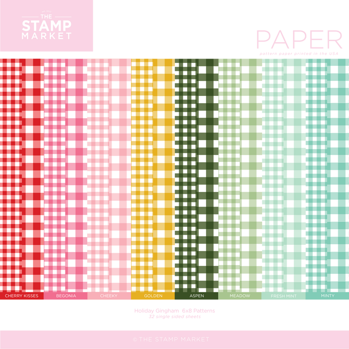 HOLIDAY GINGHAM 6X8 PAPERS