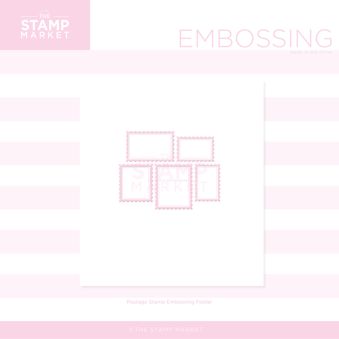 POSTAGE STAMPS EMBOSSING FOLDER