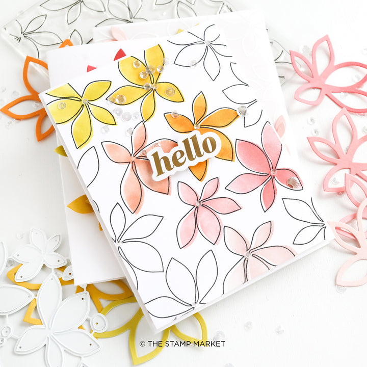 SIMPLY PETALS BACKGROUND STAMP