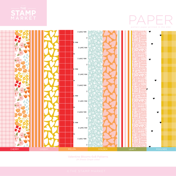 VALENTINE BLOOMS 6X8 PATTERNS