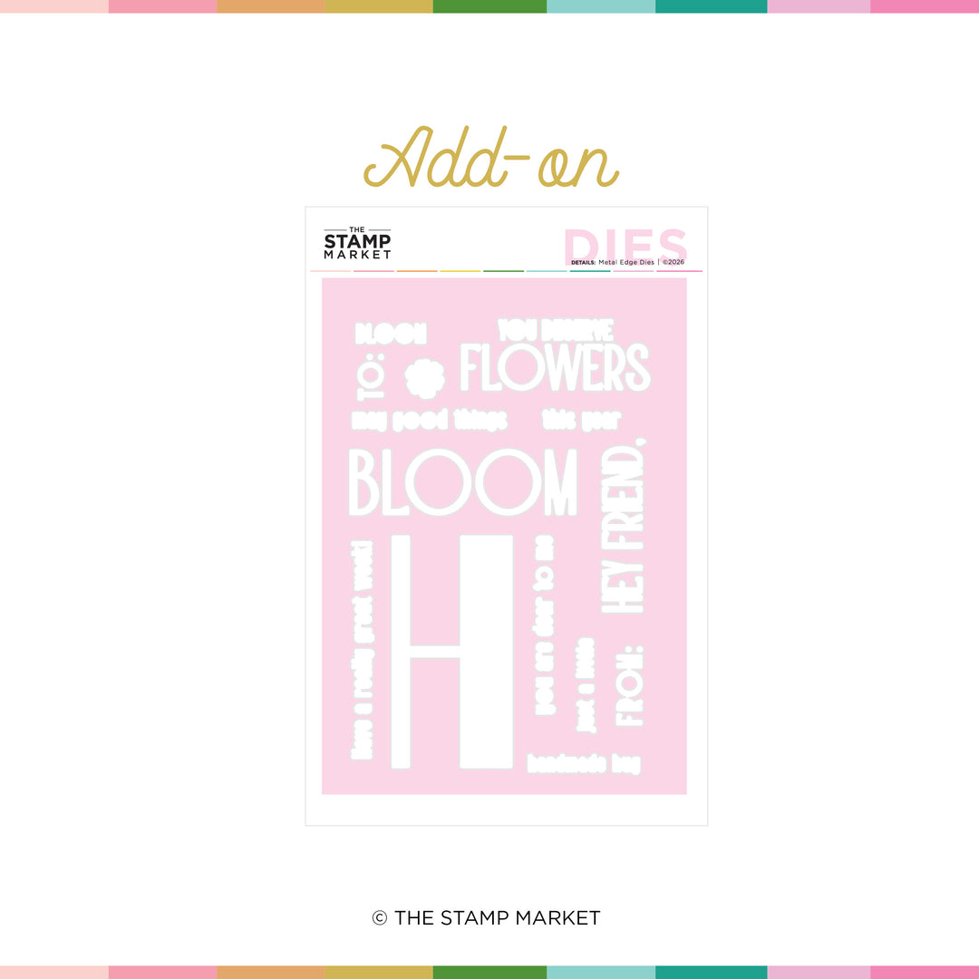 YOU DESERVE FLOWERS GREETING DIE