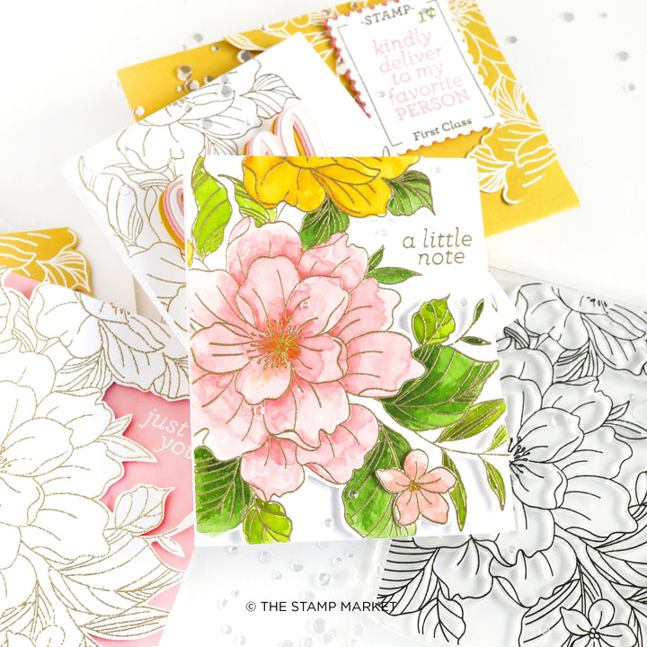 FLORAL NOTE STAMP