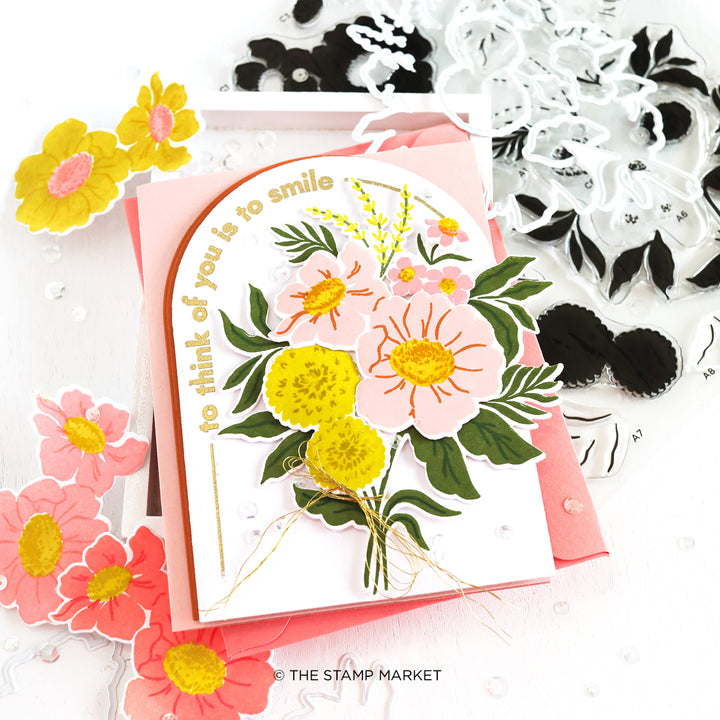 ARCHED GREETINGS STAMP