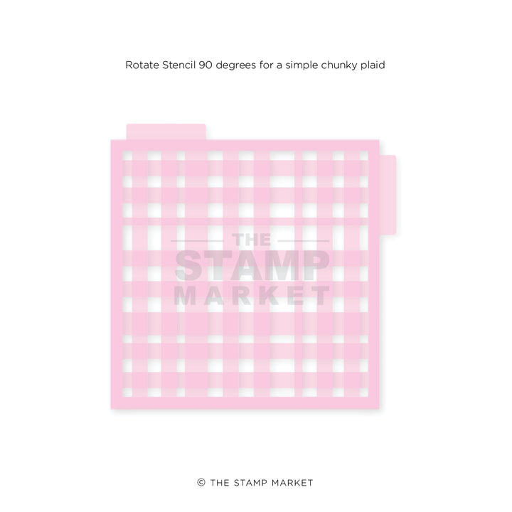 CHUNKY PLAID MAKER STENCIL