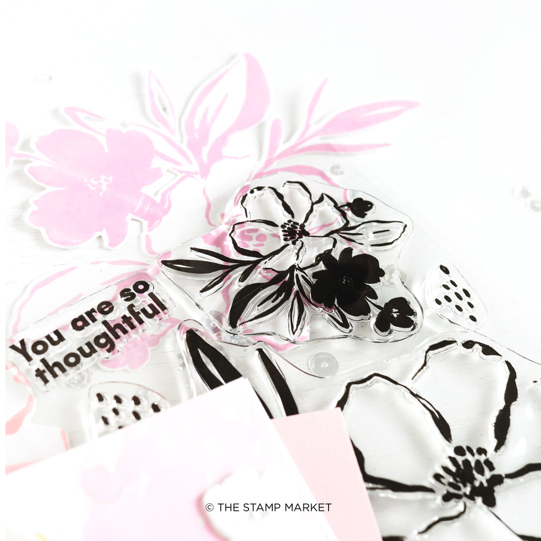 SIMPLY SKETCHED FLORAL STAMP