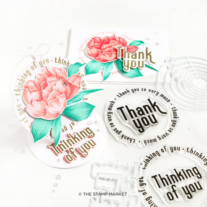 CIRCULAR SENTIMENTS STAMP