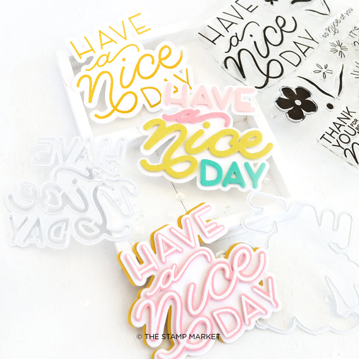 HAVE A NICE DAY BLOOMS STAMP