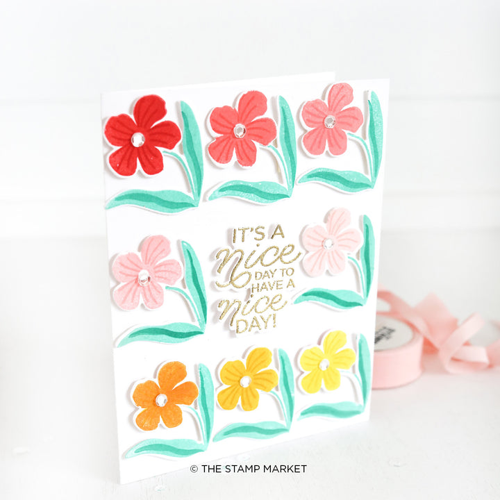 HAVE A NICE DAY BLOOMS STAMP