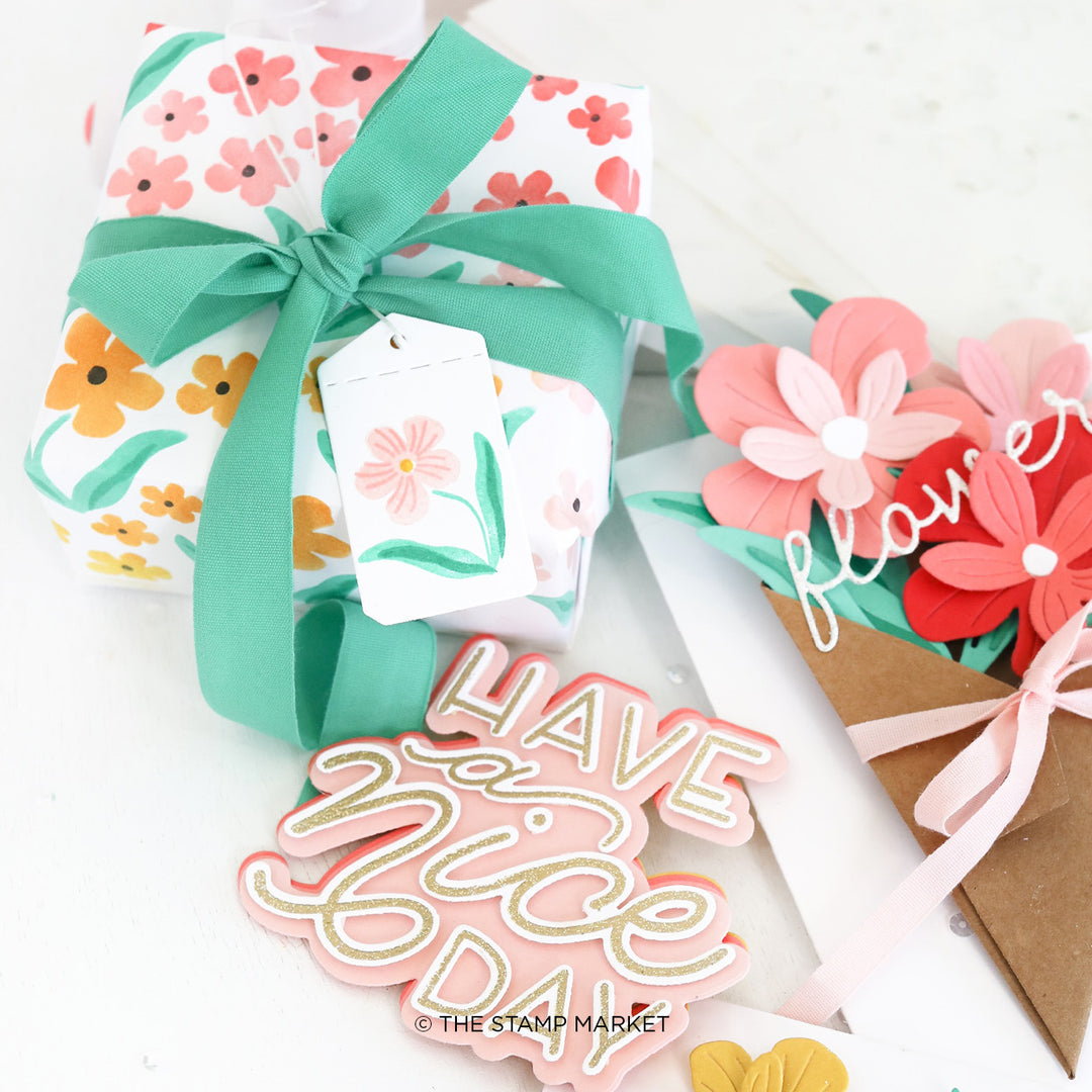 HAVE A NICE DAY BLOOMS STAMP