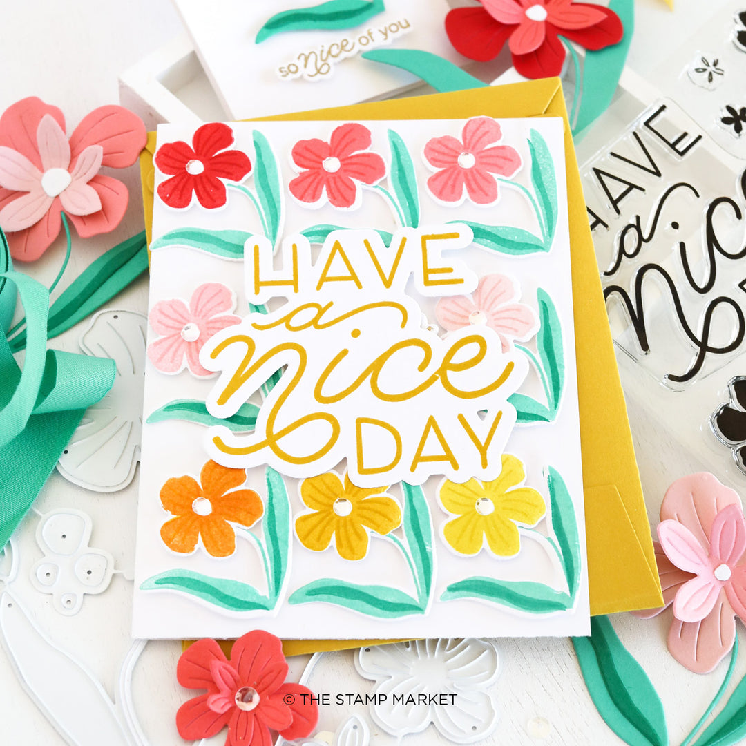 HAVE A NICE DAY BLOOMS STAMP