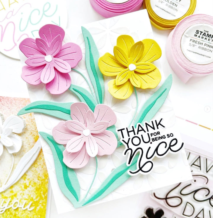 HAVE A NICE DAY BLOOMS STAMP