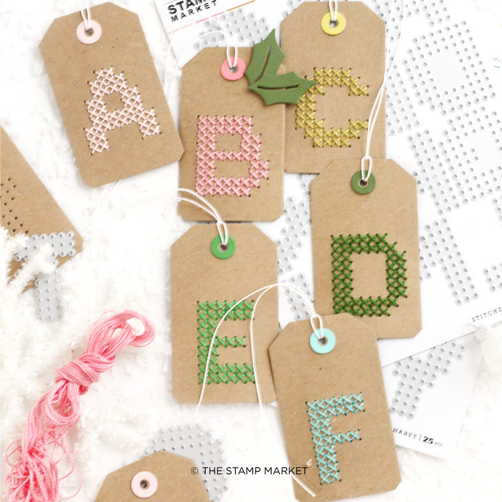 Stitched Alphabet Dies